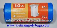 HDPE trash bag on roll