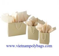 White opaque art paper shopping bag