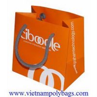 Big cotton string handle paper shopping bag