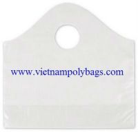 White plain wave top handle plastic bag