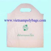 Food carrier wave top handle plastic bag