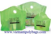 Cosmetics shopping wave top handle plastic bag