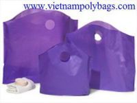 Different size wave top handle plastic bag