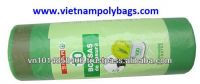 green drawtape bag on roll
