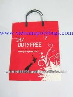 rigid handle plastic shopping bag