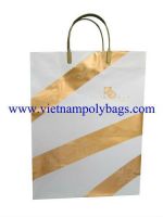 Rigid handle carrier bag