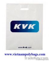 Two colours printing plastic poly patch handle bags