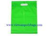 Punch out handle plastic poly bag with top fold