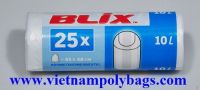 BOR-58 white plastic garbage bag on roll