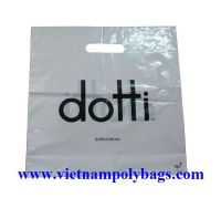 Varigauge plastic poly bag with cut out handle