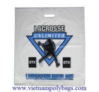 Low price recyclable patch handle plastic bag