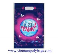 shopping plastic bag with DIE CUT handle