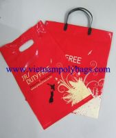 rigid handle plastic shopping bag