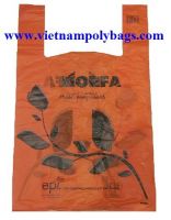 Orange T-shirt poly plastic bag