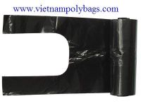 Black bio-degradable gusset bags on roll