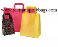 cheap Tri-fold Loop handle HDPE Plastic bag