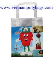 Plastic tri- fold handle plastic bags