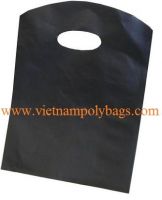 black promotional plastic wave top handle bag