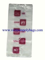 Biodegradable plastic bag with block head