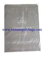 Fashion Poly plastic bag with pp cotton rope