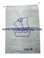 tRANSPARENT high quality Plastic poly bag with pp cotton rope