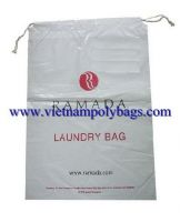 Plastic poly bag with pp cotton rope