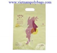 Half moon handle poly plastic bags 