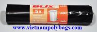 BOR-52 black garbage bag on roll