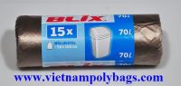 BOR-64 black plastic garbage bag on roll