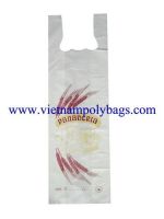 TS-178 High quality red printing vest carrier plastic poly bags