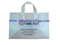 Poly plastic bag soft loop handle