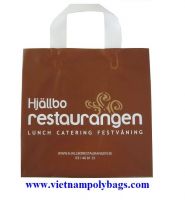 block bottom plastic bag flexil loop handle