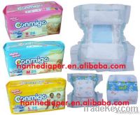 printed baby diaper with good absorb