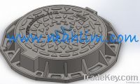 Automatic lock system ductile iron casting manhole cover