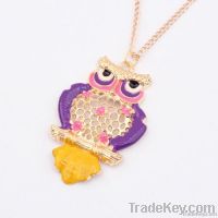 New Style Cute Fashion Jewelry Vintage Silver Owl Necklace