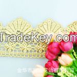 7cm Width Stock Shell Flower Shape Embroidery Trimming Lace for Comfor