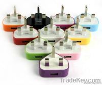 colorful wall charger travel charger UK socket for iphone apple