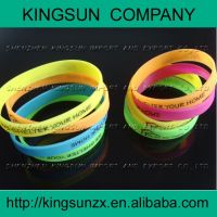neon Hot sales ID name silicone wristband