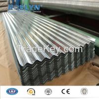 Building exterior corrugated metal roofing sheet
