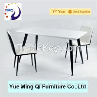 Hot selling elegance look high glossy top 4 person dining table