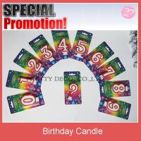Colourful number shaped birthday candles
