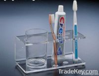 transparent acrylic tooth brush holder