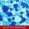 Blue mosaic tiles glass glitter EMSPP05