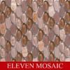 Glass tile oval mosaic EMT04