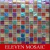 Colorful glass mosaic on mesh tile EMHB54