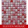 Round pink crystal glass mosaic EMLAH77