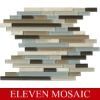 Linear Look Transparent Glass mosaic EMSFL15204