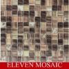 Brown and beige mix glass mosaic EMSBK02