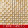 Yellow glass blended stone mosaic EMLS51