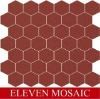 "NEW" Unglazed red hexagonal wall tile ECFWX1